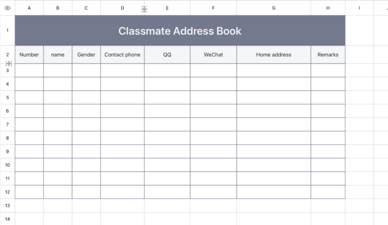 Classmates address book 1